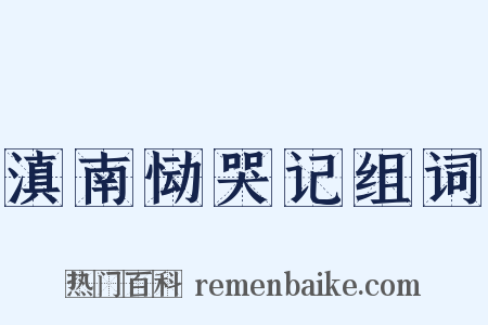 滇南恸哭记组词是什么意思的图片
